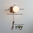 Helnys LED Walnut Wood Wall Lamp for Home and Living Room