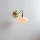 Helnys Smoke Gray Glass LED Wall Sconce - Modern Copper Wandlamp Fixtures