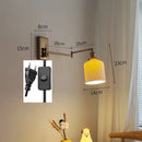 Helnys Nordic LED Wall Sconce Left Right Rotate Pull Chain Switch Stair Light