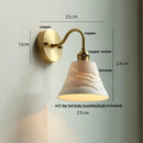 Helnys Nordic Modern Copper Glass Wall Sconce with Pull Chain Switch
