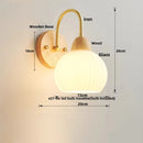 Helnys White Glass LED Wall Lights: Modern Design with Pull Chain Switch