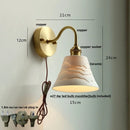 Helnys Clear Glass Pull Chain LED Wall Sconce, Nordic Modern Stair Light
