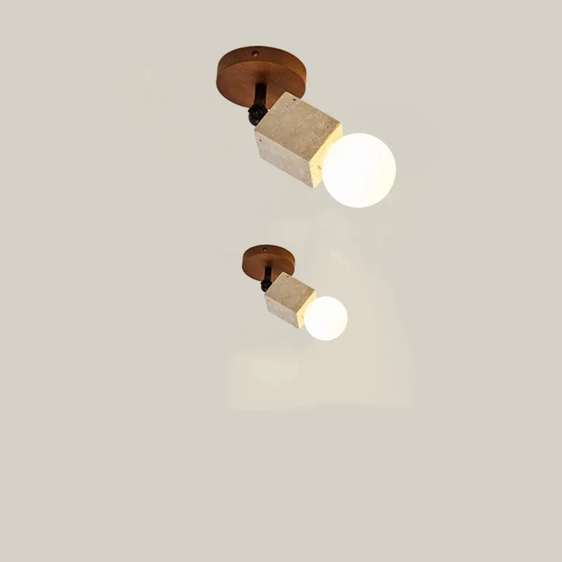 Helnys White Glass Ball LED Wall Sconce for Bedroom, Living Room & Stair Light