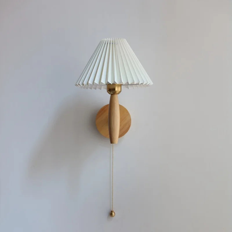 Helnys Nordic LED Wall Lamp Modern Staircase Lighting White Umbrella Mirror Light