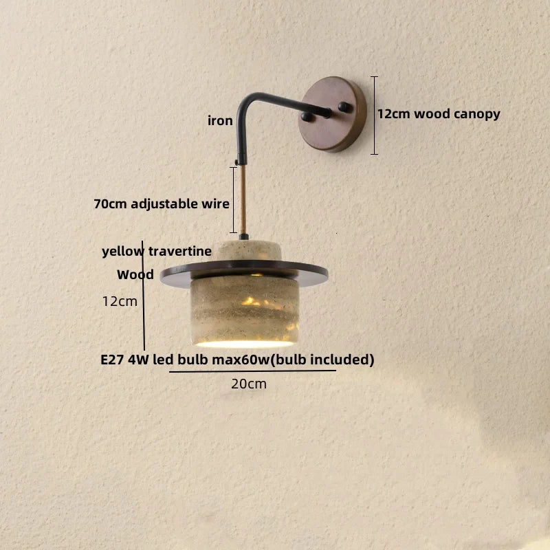 Nordic Copper LED Wall Light by Helnys - Modern Design with Pull Chain Switch