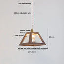 Nordic Modern LED Pendant Light with Wood and Glass Lampshade by Helnys