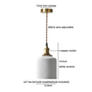Helnys White Ceramic LED Pendant Light - Minimalist Loft Coffee Shop Illumination