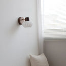 Helnys White Glass LED Wall Light Children's Room Modern Nordic Decor Bedside Lamp