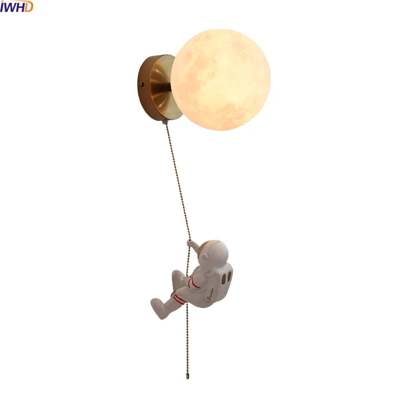 Helnys Nordic LED Wall Lamp Kids Room Living Room Decor Stair Light Fixture