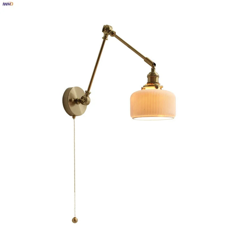 Helnys 2-Arms Adjustable LED Wall Lights, Modern Bedside Lamp for Restaurant, Bar, Porch
