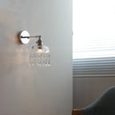 Helnys Crystal LED Wall Light with Pull Chain Switch - Modern Nordic Bedside Lamp