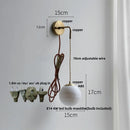 Helnys Moon ABS LED Wall Light Fixture Adjustable Nordic Modern Bedside Lamp