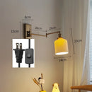 Helnys Nordic LED Wall Sconce Left Right Rotate Pull Chain Switch Stair Light