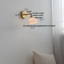 Helnys Modern Copper Stair Light Sconce Glass Wall Lamp Switch Nordic White