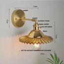 Helnys Nordic LED Wall Sconce with Pull Chain Switch & Glass Stair Light Fixtures
