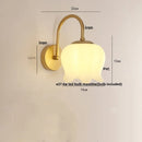 Helnys Nordic LED Wall Lights Copper Bedside Lamp Sconce