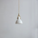 Helnys White Glass Copper LED Pendant Light Fixture - Modern Nordic Design