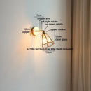 Helnys Clear Glass LED Wall Lamps Brass Socket Luminaire Japan Style