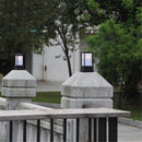 Helnys Outdoor Black Aluminum & White PC Shade Wall Lamp