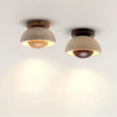 Helnys Walnut Wood LED Ceiling Lights Modern Style Home Decor Flush Mount