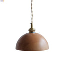 Helnys Ash Wood LED Pendant Lamp with Copper Socket - Adjustable Hanging Lights