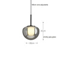 Helnys Gray Glass LED Pendant Lights 5w Modern Hanging Lamp for Home Decor