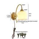 Nordic LED Wall Lamps Antique Brass Resin Flower Design Helnys Wall Light