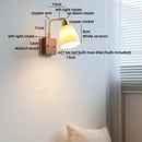 Helnys LED Ceramic Wall Light Fixture Modern Nordic Decor Bedside Lamp