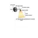 Helnys Iron Wood LED Wall Light with Pull Chain Switch