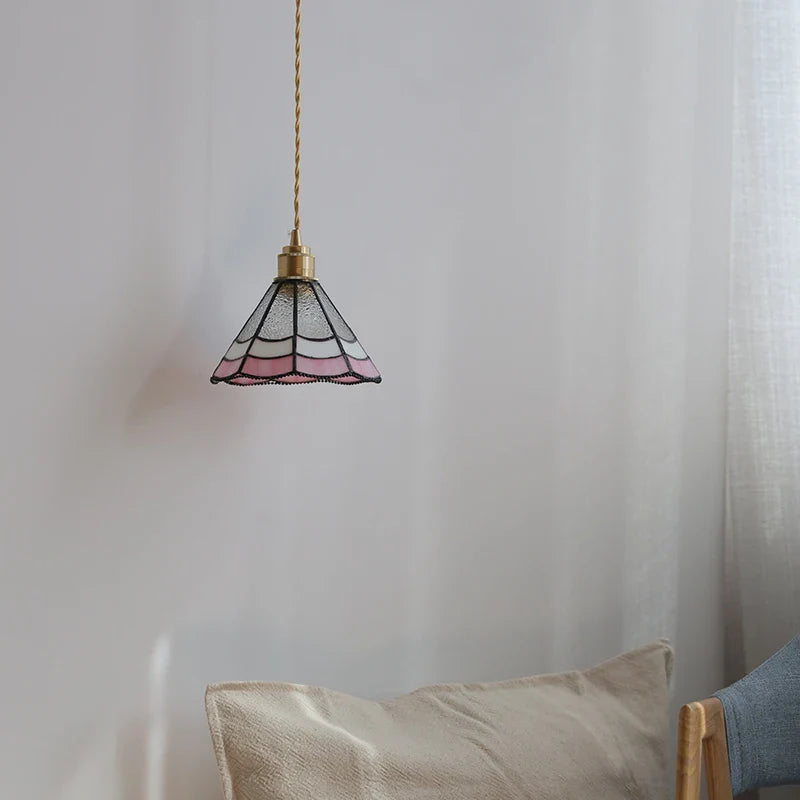 Helnys Glass Lampshade Chandelier LED Pendant Lighting