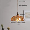 Helnys Amber Flower Glass LED Pendant Light - Nordic Modern Design
