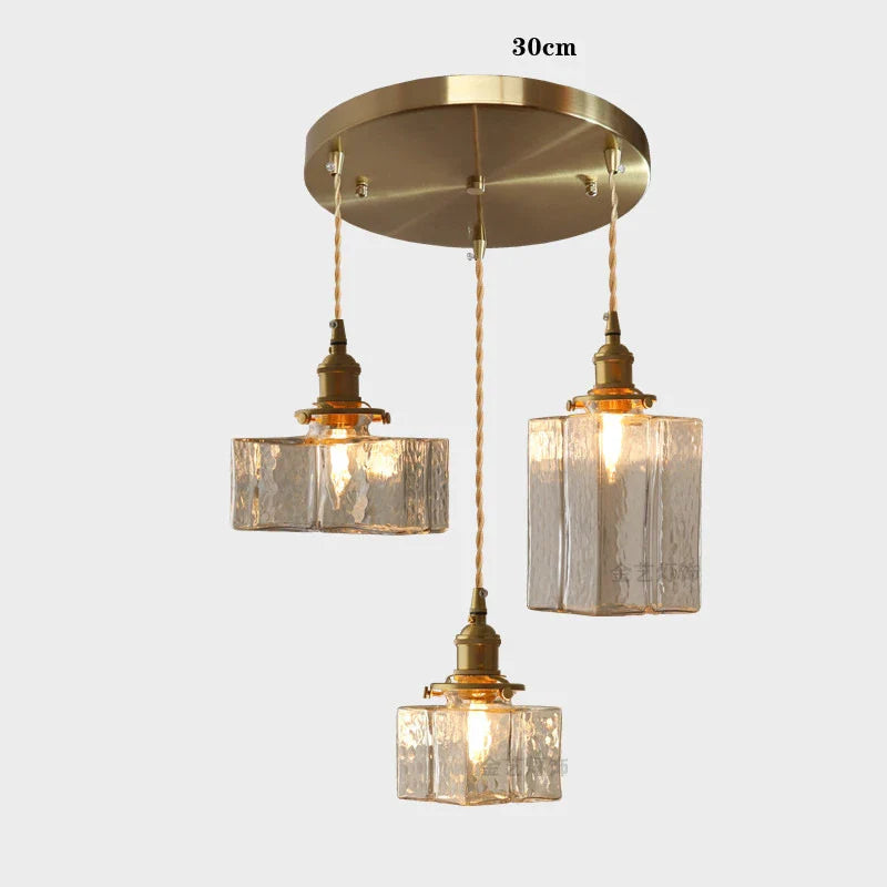 Helnys Copper Glass LED Bathroom Mirror Light Sconce, Nordic Modern Wall Lamp