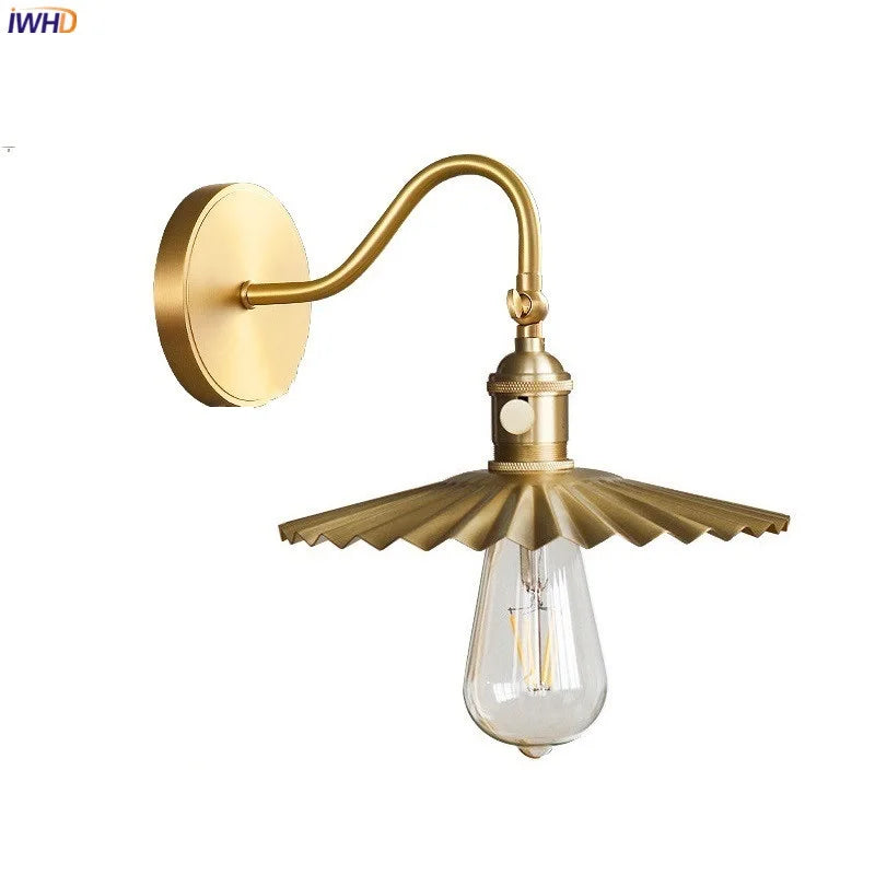 Helnys Adjustable Up Down Wall Sconce Lamp Copper LED Modern Wandlamp