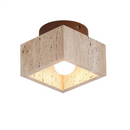 Helnys Yellow Travertine LED Ceiling Lamp Modern Nordic Fixture Lighting