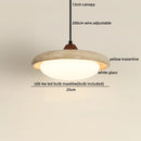 Helnys Yellow Travertine Circular LED Pendant Lamp for Bedroom and Living Room