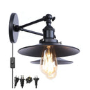 Helnys Industrial Vintage Iron Wall Lamps with 2 LED Heads
