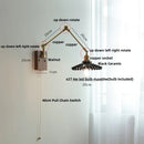 Helnys LED Swing Arm Wall Lamps Nordic Modern Ceramic Stair Light