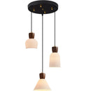 Helnys Walnut Ceramic LED Pendant Lights - Modern Nordic Style for Home & Commercial Lighting