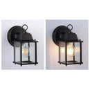 Helnys Outdoor Black Wall Lantern, Waterproof Sconce Light Fixture