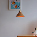 Helnys Ash Wood LED Pendant Lamp with Copper Socket - Adjustable Hanging Lights