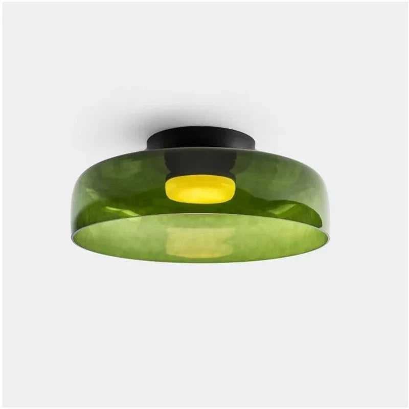 Helnys Amber Glass LED Pendant Lights - Nordic Modern Hanging Lamp