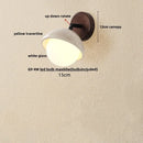 Helnys LED Wall Lamp Sconce Yellow Travertine Stone Wood Base Stair Light