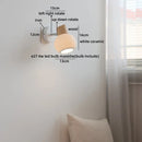 Helnys White Ceramic LED Wall Lamps Switch, Bedroom Stairs Lighting Fixtures