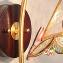 Helnys Nordic LED Wall Lamp Clear Glass Wood Décor Light Fixture