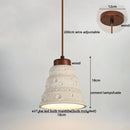 Helnys Wood Canopy LED Pendant Lamp Cement Lampshade Nordic Modern Hanging Lights
