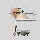 Helnys LED Wall Light Hotel Hallway Wood Pull Chain Iron Mirror Light