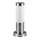 Helnys Stainless Steel Outdoor Lawn Light, White Shade Garden Pathway Lighting