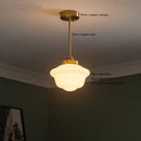 Helnys White Glass LED Pendant Lamp for Bathroom Bedroom Living Room