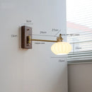 Helnys Modern Wall Lamp Sconce LED Left Right Rotate Copper Arm