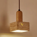 Helnys Nordic LED Pendant Lamp Adjustable Wood Hanging Light